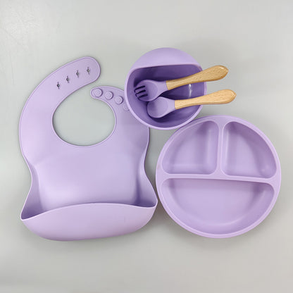 Coffret Repas Bébé Silicone - 5 PCS