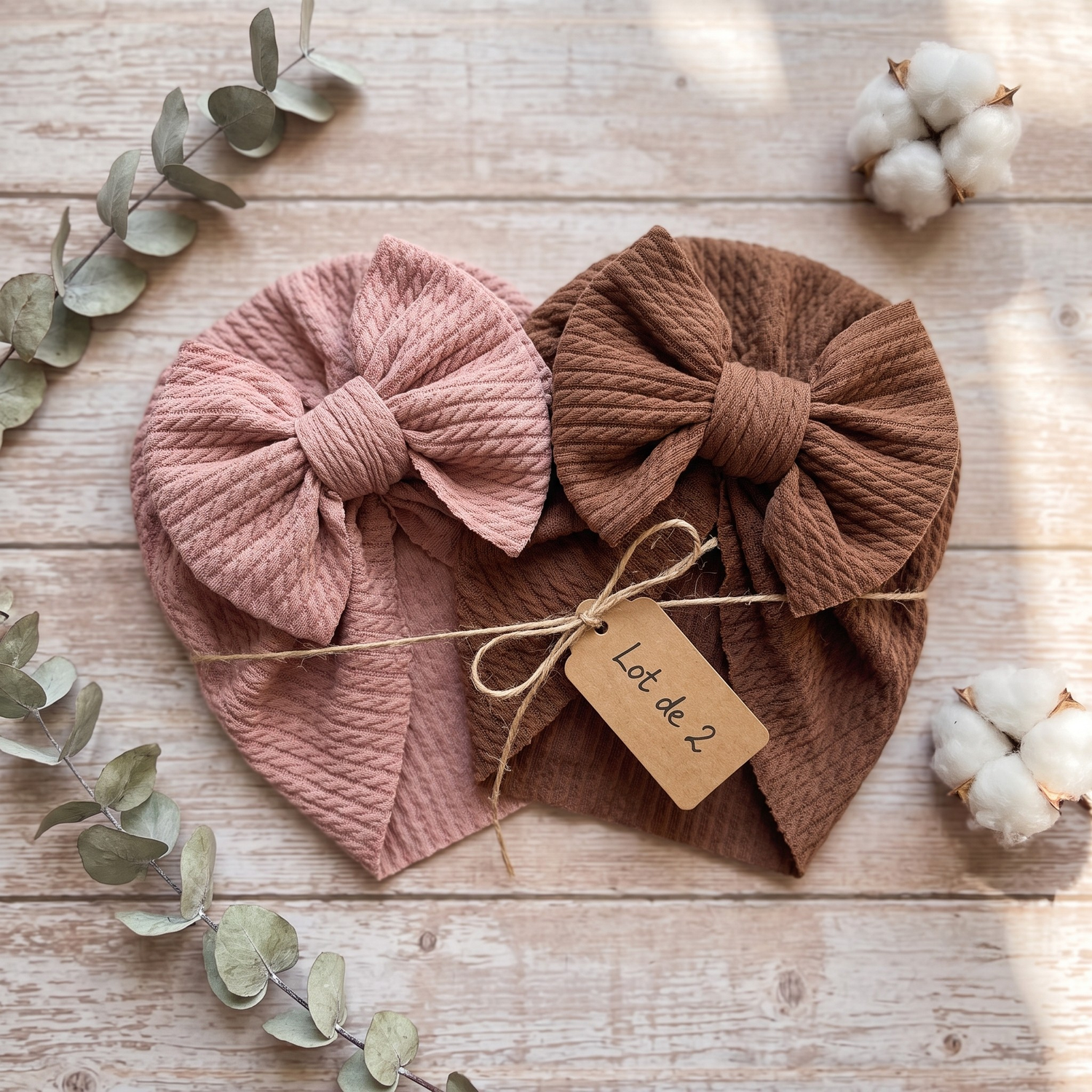 Baby-Mädchen Turban mit Schleife