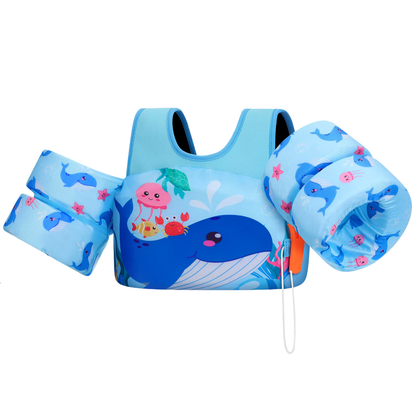 Gilet de natation enfant avec brassards intégrés