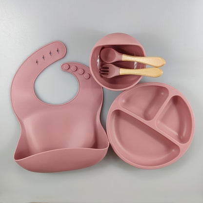 Coffret Repas Bébé Silicone - 5 PCS