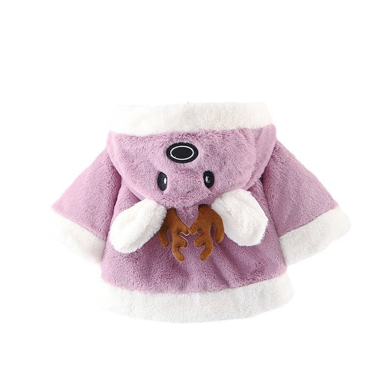 Manteau Bébé Cerf Polaire en Fausse Fourrure