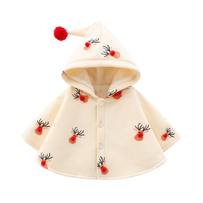 Poncho Bébé Noël Cerf