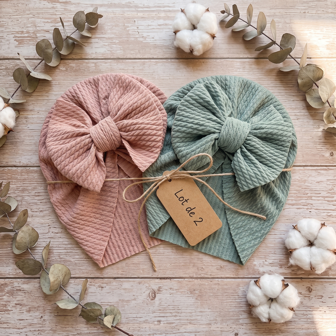Baby-Mädchen Turban mit Schleife