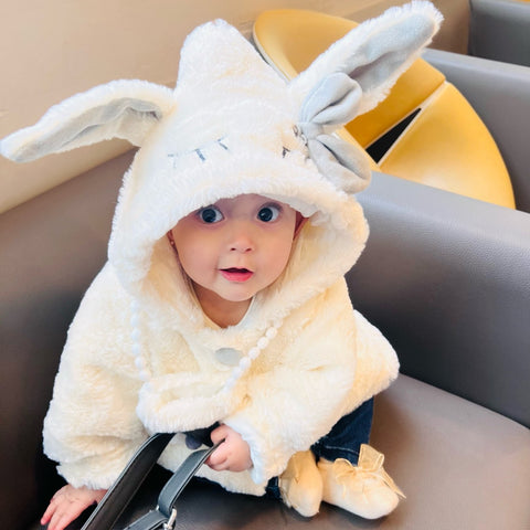 Manteau bébé fille hiver fausse fourrure, photo 8
