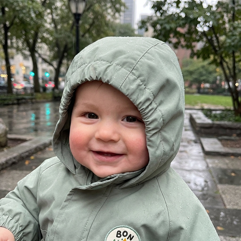 Combinaison de pluie bébé à capuche - Edgar