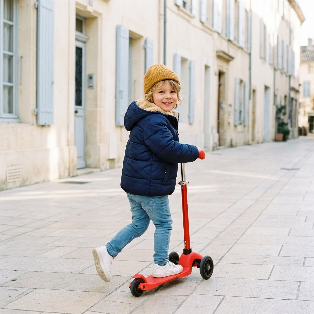 Doudoune Bébé et Enfant à Capuche Doublée Effet Agneau – 18 mois-6 ans