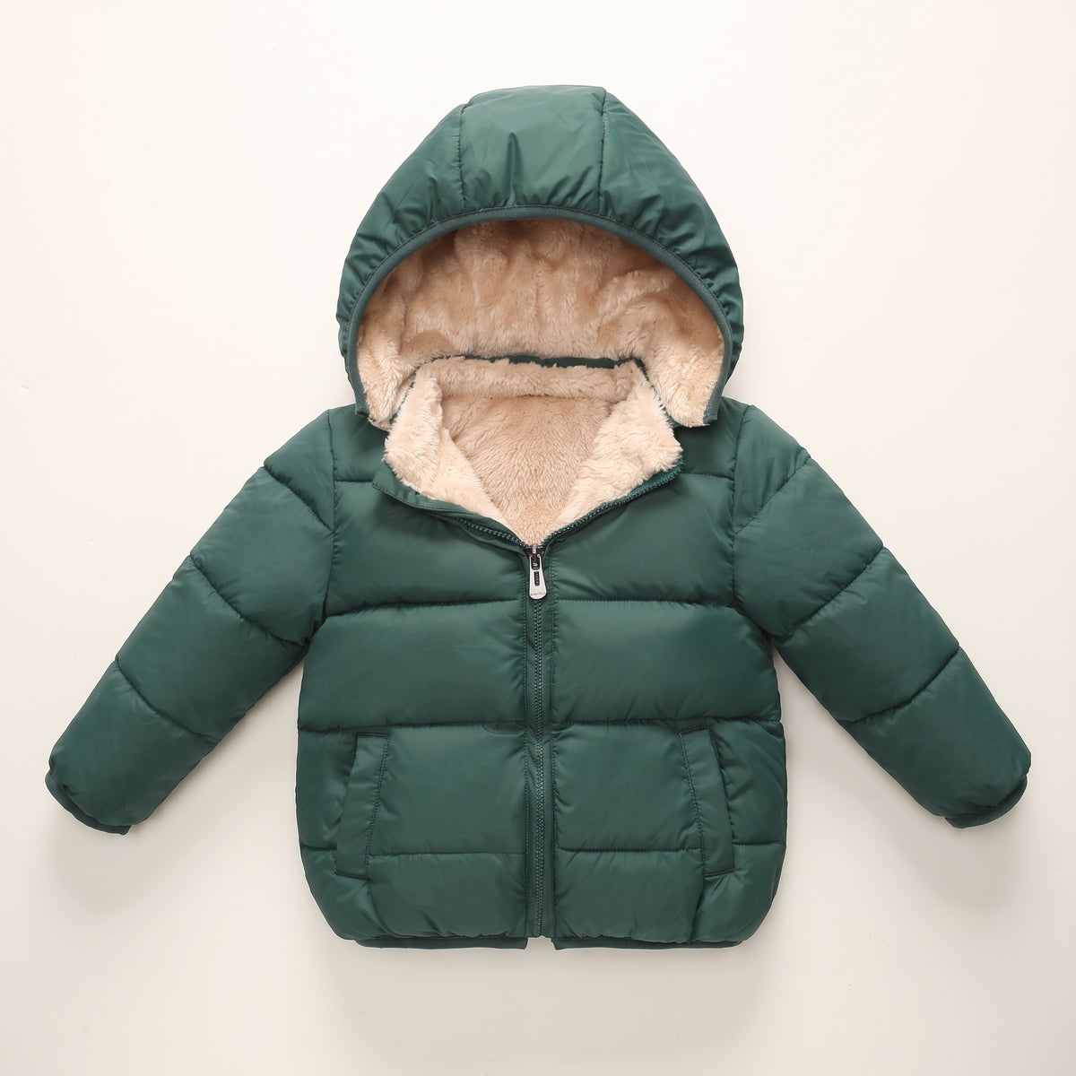 Doudoune Bébé et Enfant à Capuche Doublée Effet Agneau – 18 mois-6 ans