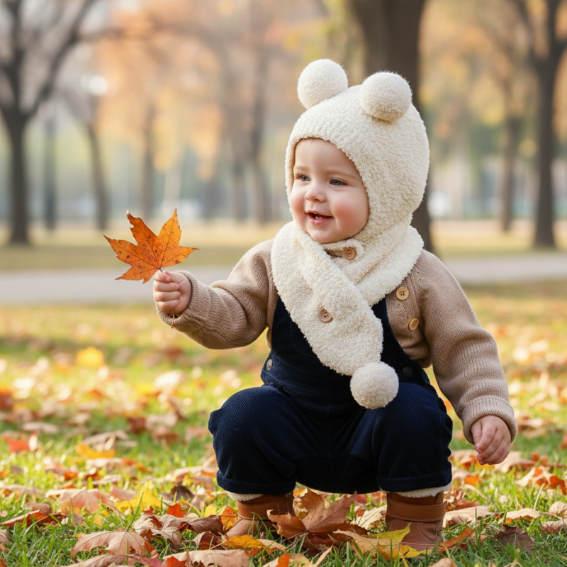 Bonnet Bébé avec Écharpe