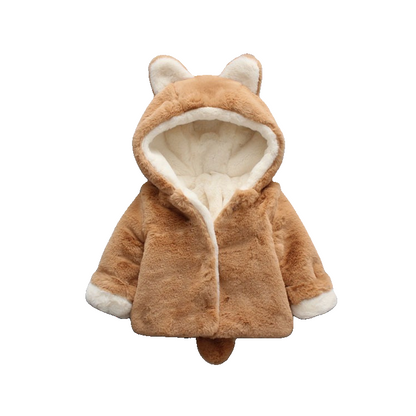Manteau Bébé Lapin Polaire en Fausse Fourrure