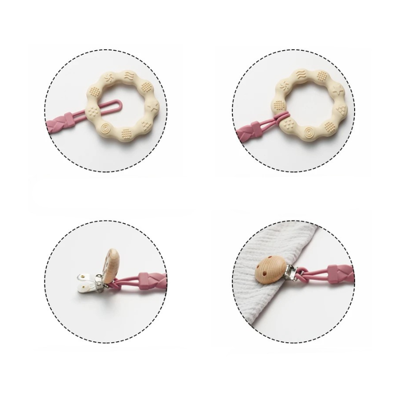Attache Tétine Silicone - Torsade