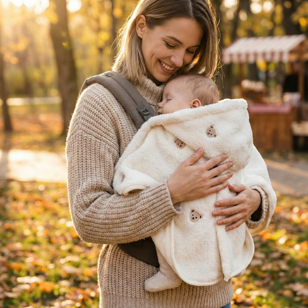 Manteau Cape Polaire Porte-Bébé