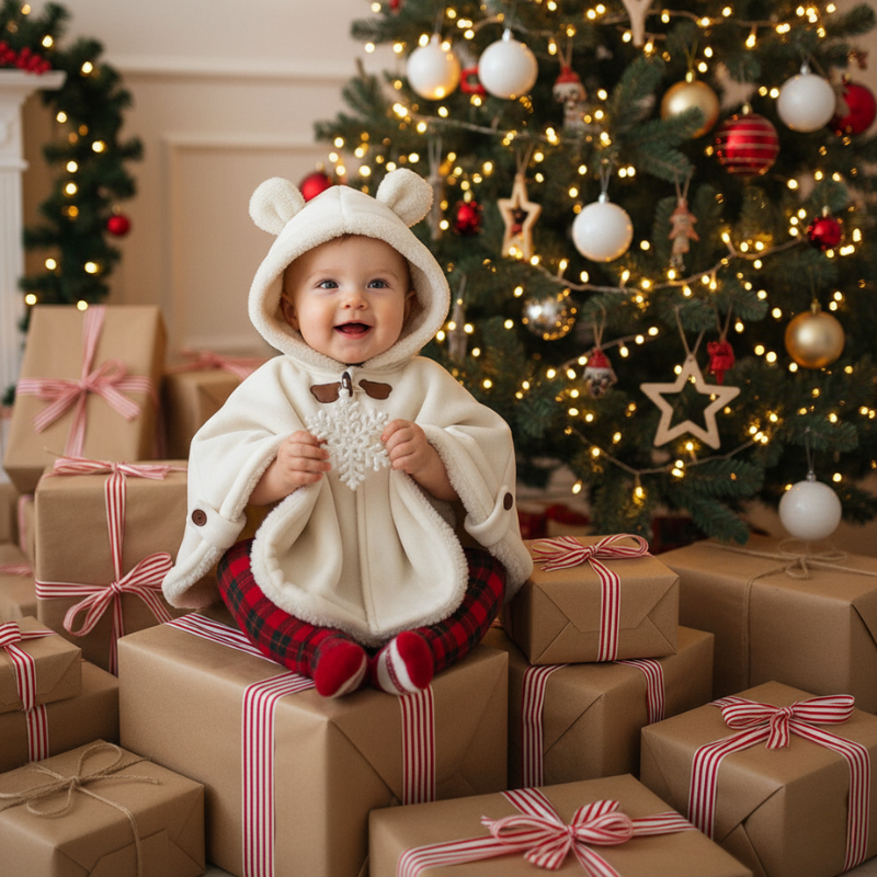 Poncho/Cape Bébé Polaire