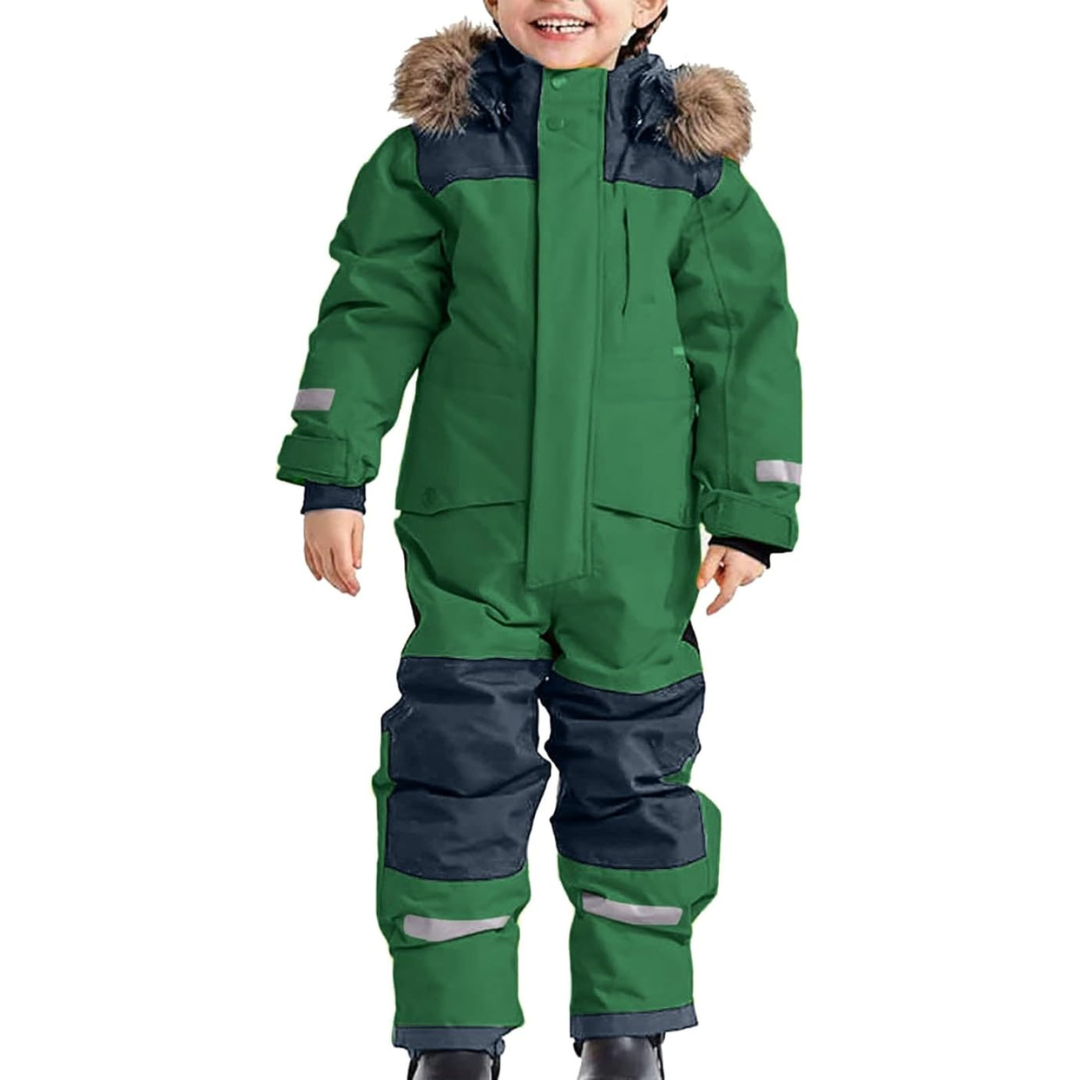 Combinaison de Ski Enfant avec Capuche Fourrure - Snowboo
