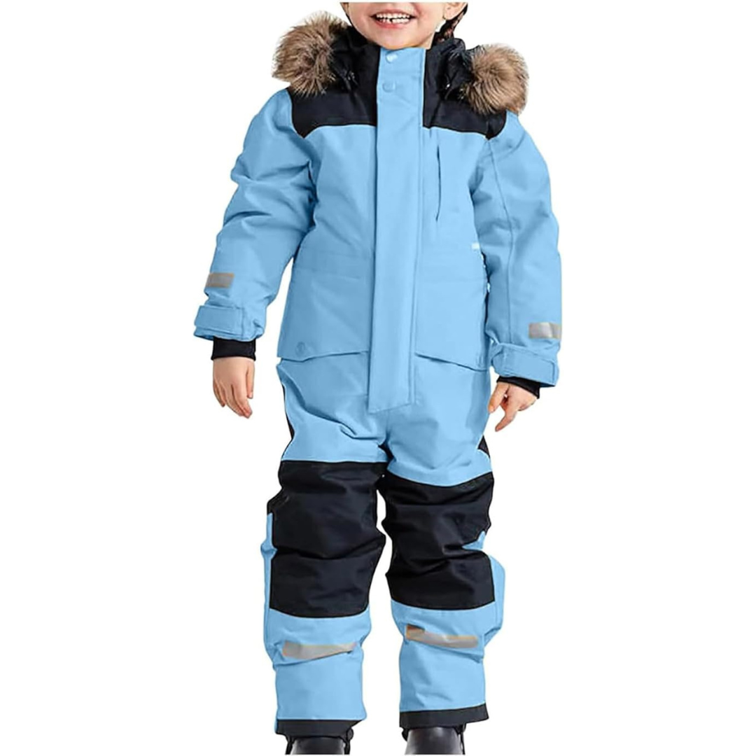 Combinaison de Ski Enfant avec Capuche Fourrure - Snowboo