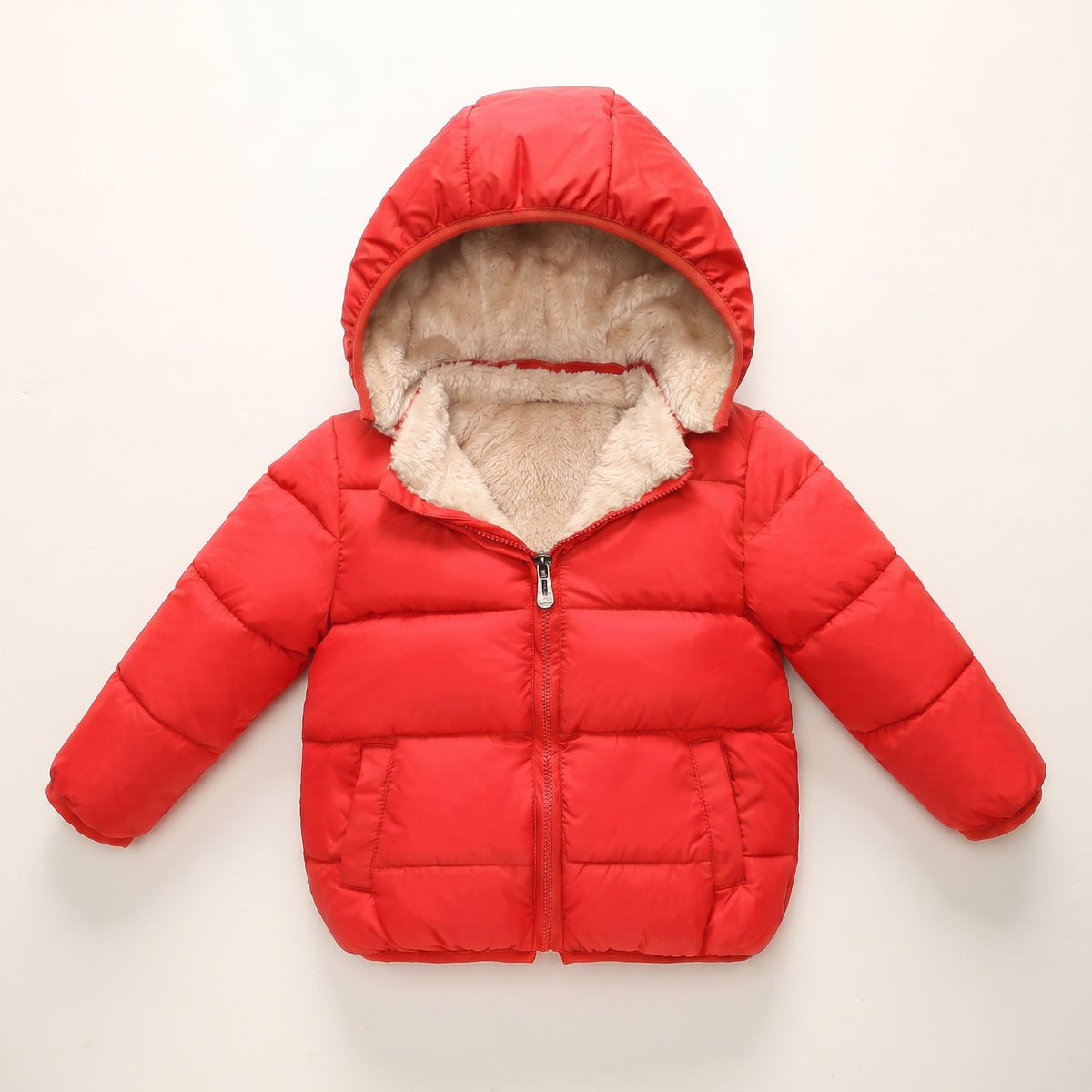 Doudoune Bébé et Enfant à Capuche Doublée Effet Agneau – 18 mois-6 ans