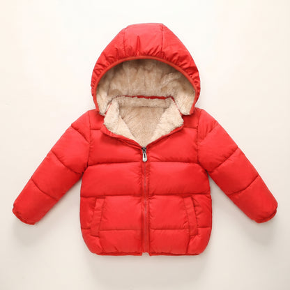Doudoune Bébé et Enfant à Capuche Doublée Effet Agneau – 18 mois-6 ans