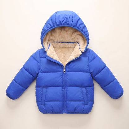 Doudoune Bébé et Enfant à Capuche Doublée Effet Agneau – 18 mois-6 ans