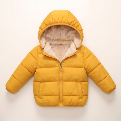 Doudoune Bébé et Enfant à Capuche Doublée Effet Agneau – 18 mois-6 ans