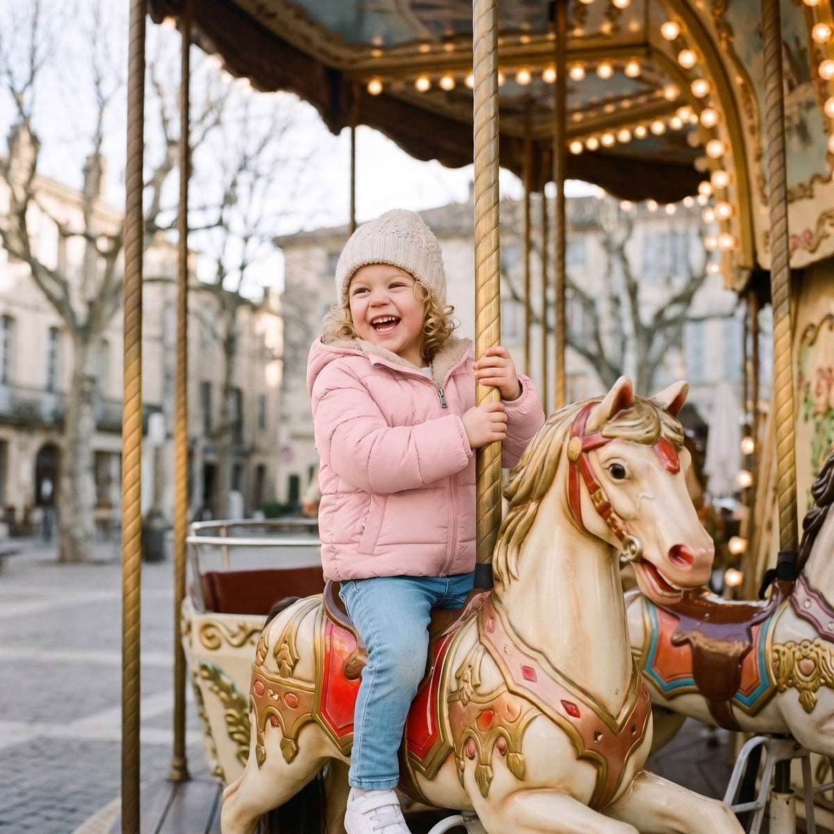 Doudoune Bébé et Enfant à Capuche Doublée Effet Agneau – 18 mois-6 ans