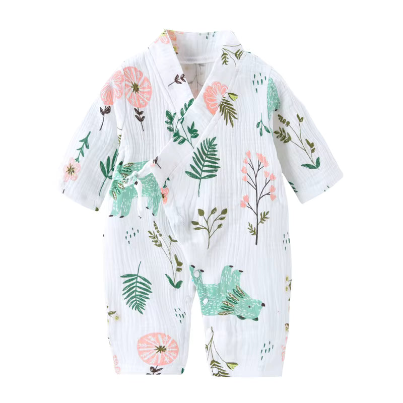 Barboteuse Kimono Bébé en Gaze de Coton