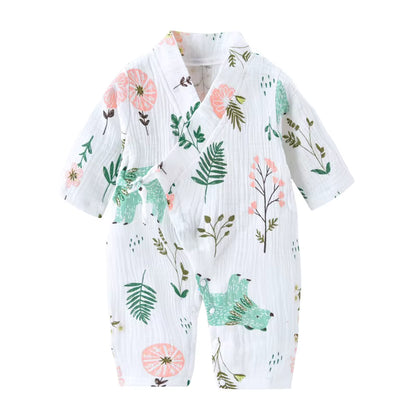 Barboteuse Kimono Bébé en Gaze de Coton