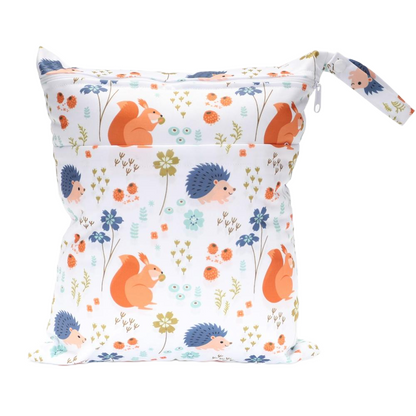 Sac à couches imperméable 2 compartiments coloris hérisson