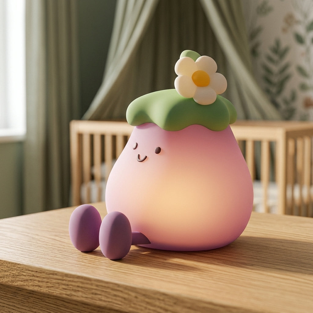 Veilleuse Lily l’Aubergine rechargeable