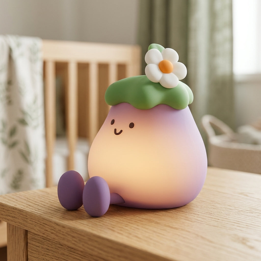 Veilleuse Lily l’Aubergine rechargeable