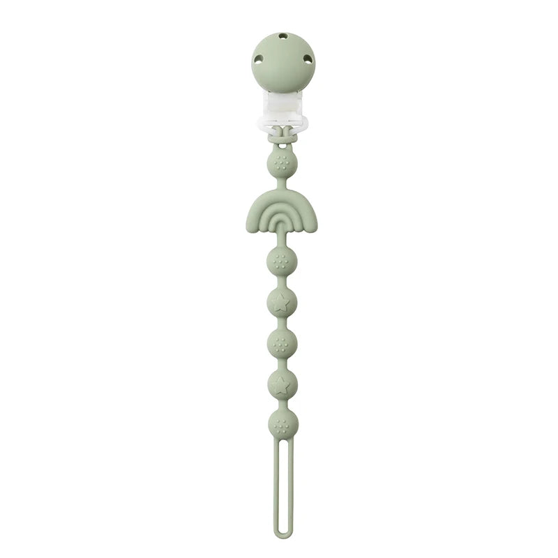 Attache Tétine Silicone - Arc-en-ciel