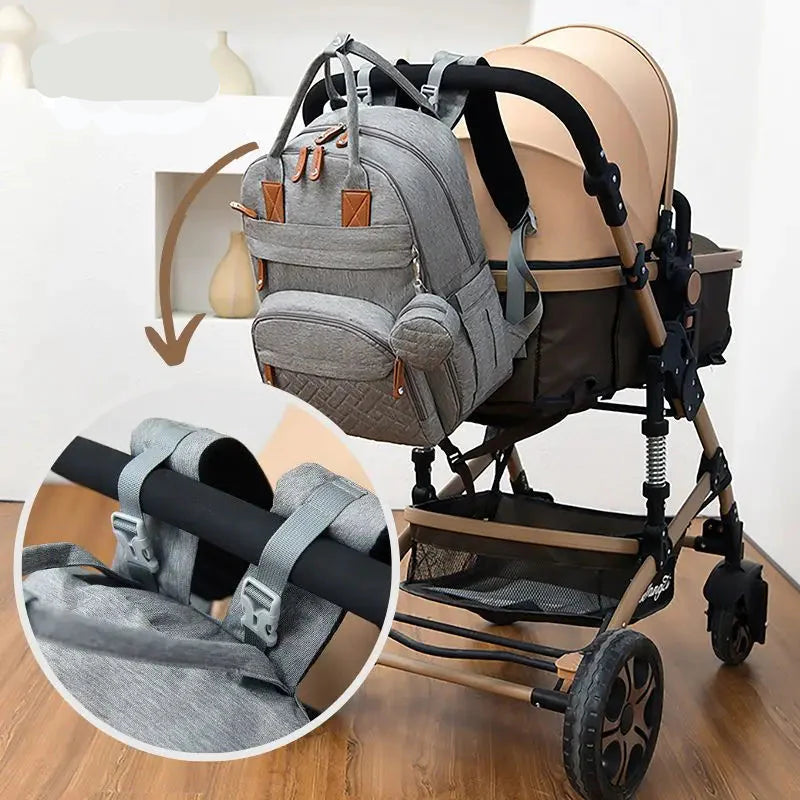 Sac à dos à langer bébé grande capacité USB - Porto Rico™