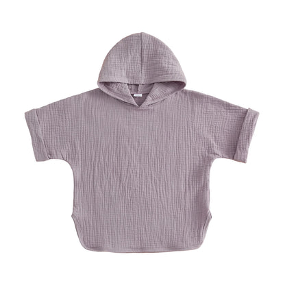 Poncho de Bain Enfant en Coton Mousseline