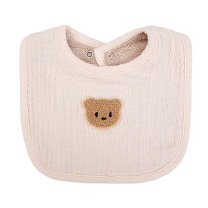 Bavoir Bébé Double Face Gaze de Coton &amp; Éponge
