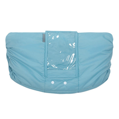 Gants pour poussette doublés polaire coloris bleu