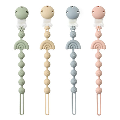 Attache Tétine Silicone - Arc-en-ciel