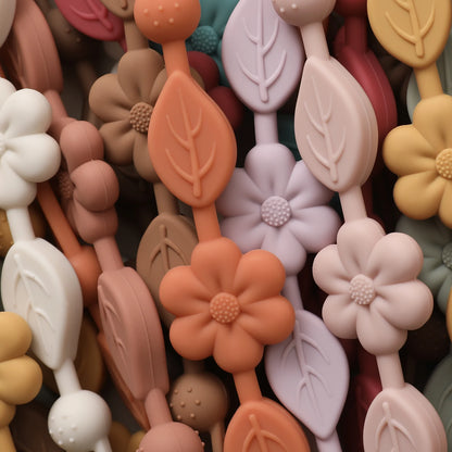 Attache Tétine Silicone - Fleur