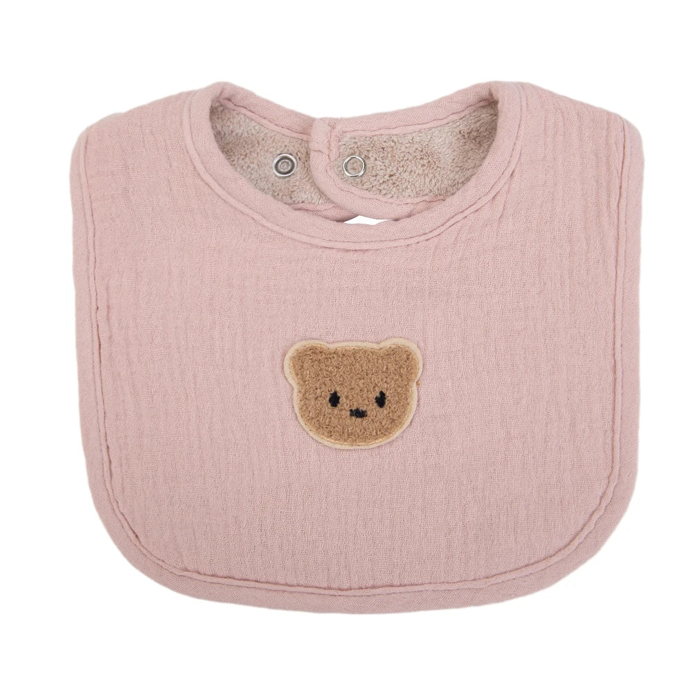 Bavoir Bébé Double Face Gaze de Coton &amp; Éponge