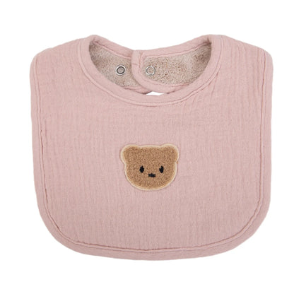 Bavoir Bébé Double Face Gaze de Coton &amp; Éponge