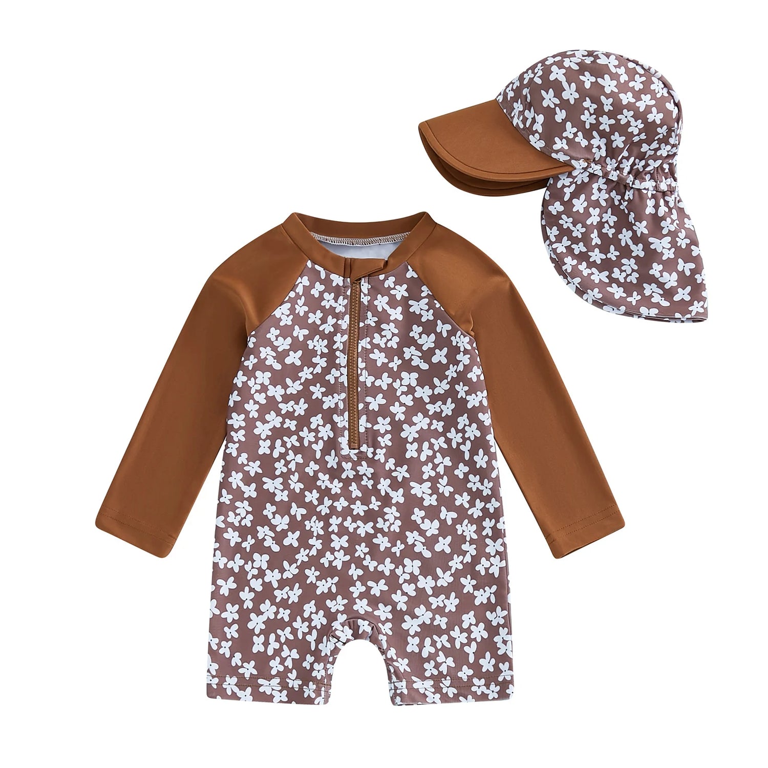 Maillot de Bain Bébé Fille avec Casquette - Lindsay