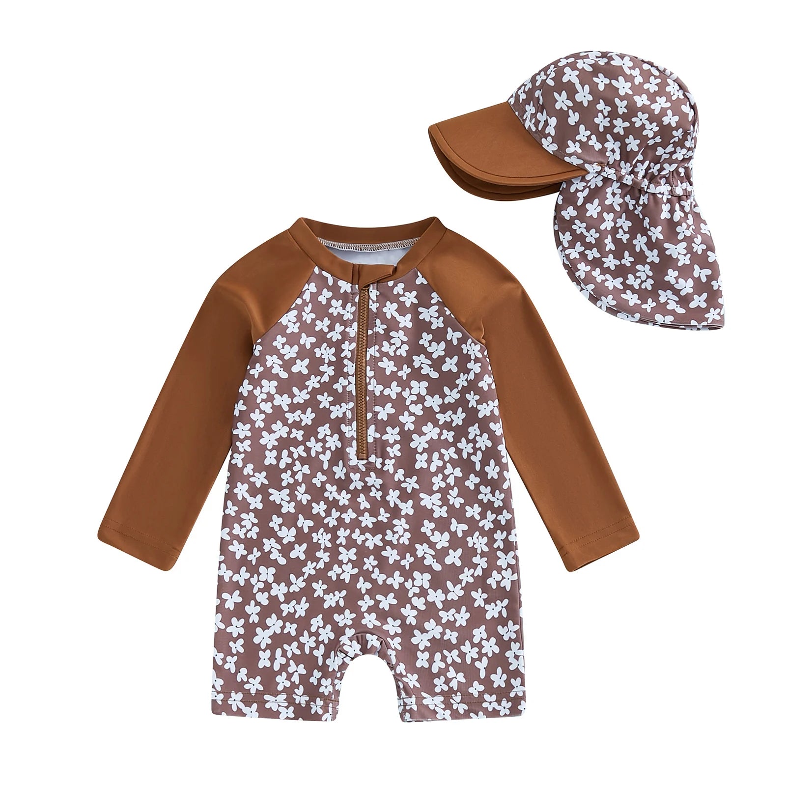 Maillot de Bain Bébé Fille avec Casquette - Lindsay