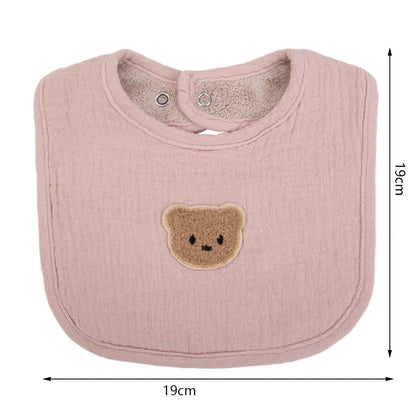 Bavoir Bébé Double Face Gaze de Coton &amp; Éponge