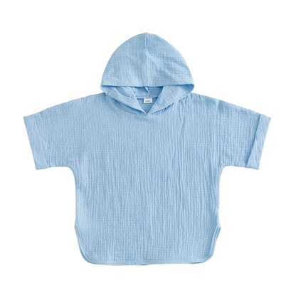 Poncho de Bain Enfant en Coton Mousseline