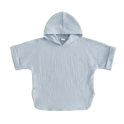 Poncho de Bain Enfant en Coton Mousseline