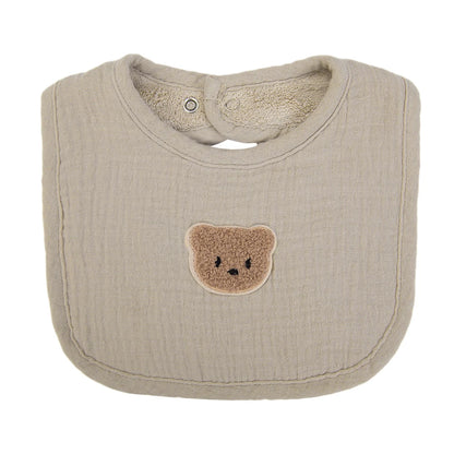 Bavoir Bébé Double Face Gaze de Coton &amp; Éponge