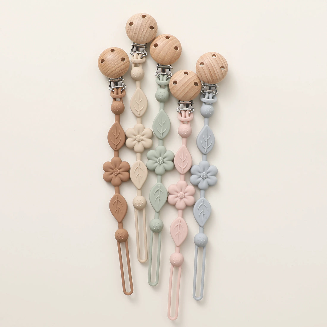 Attache Tétine Silicone - Fleur
