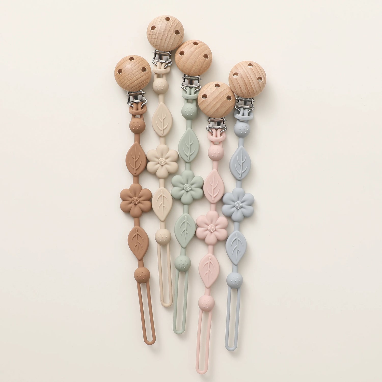 Attache Tétine Silicone - Fleur