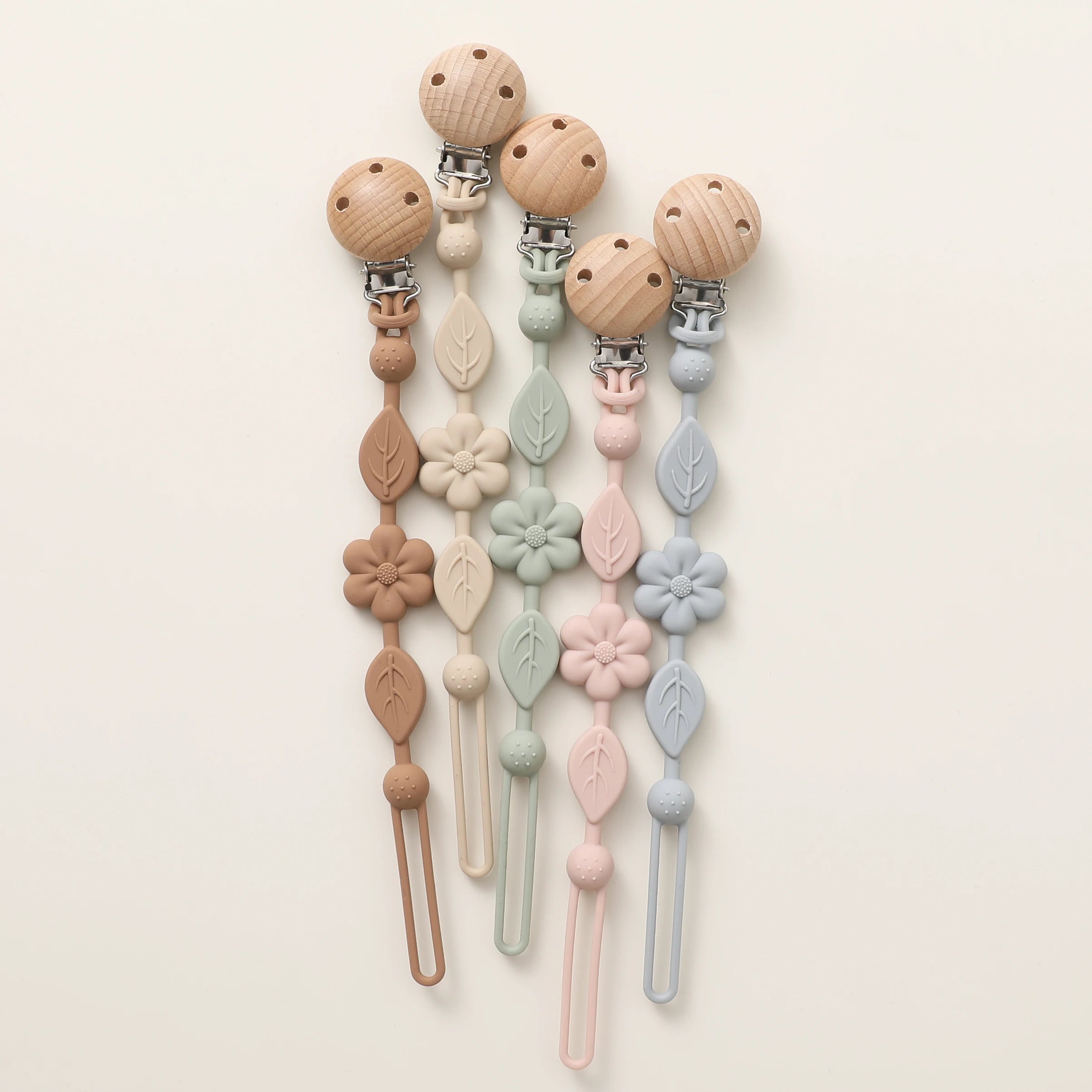 Attache Tétine Silicone - Fleur