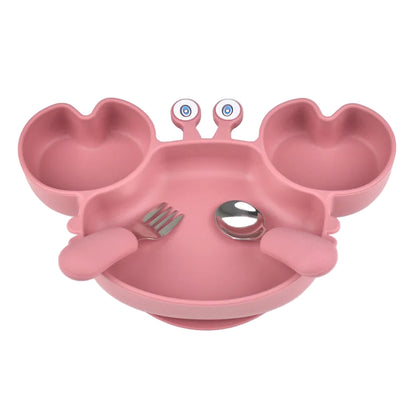 Assiette Ventouse avec Compartiments et Couverts - P&