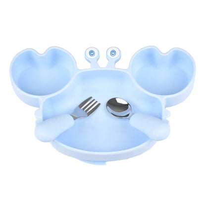 Assiette Ventouse avec Compartiments et Couverts - P&