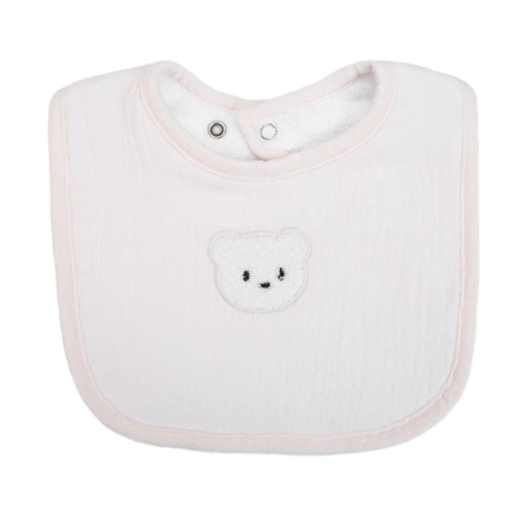 Bavoir Bébé Double Face Gaze de Coton &amp; Éponge