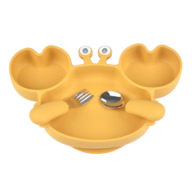 Assiette Ventouse avec Compartiments et Couverts - P&